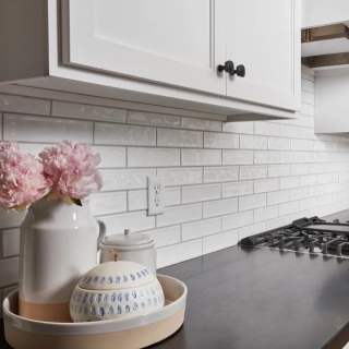 obklad bílý Concerto Pearl Glossy 6x25cm retro styl, 2. jakost